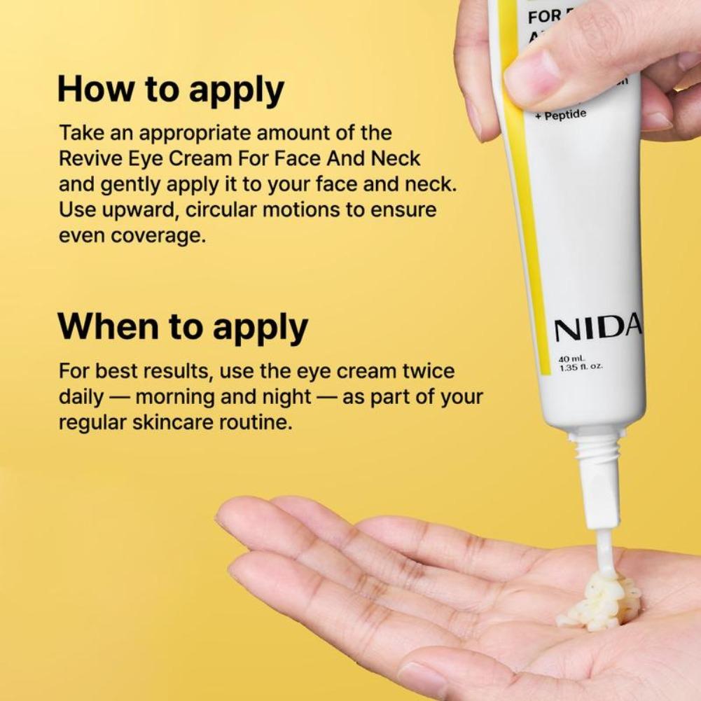 Крем для глаз и лица NIDA Revi – обзор и цена Peptide Neck Cream
